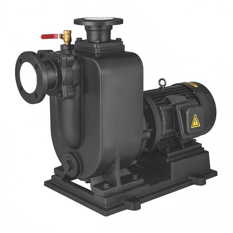 self-priming non-clogging sewage pump